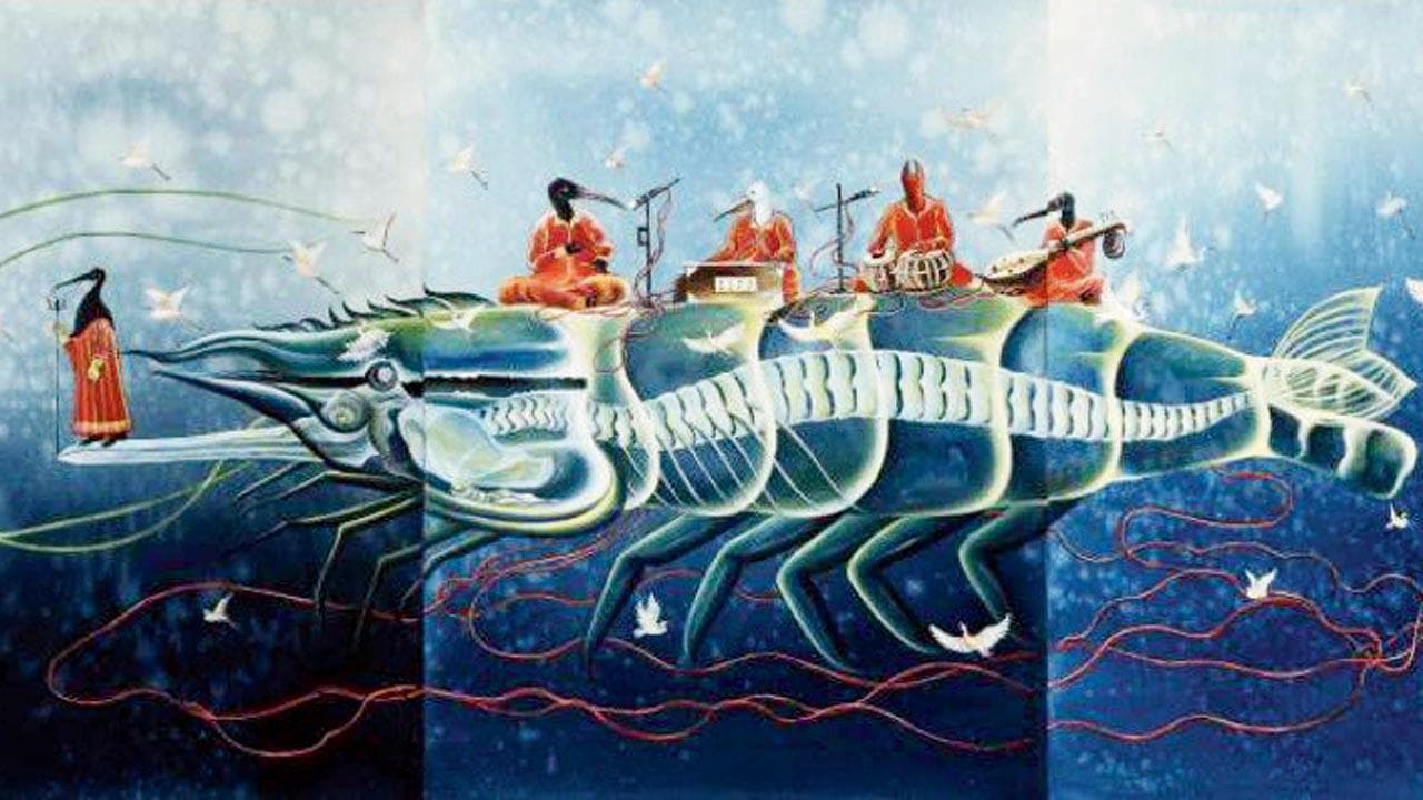 This Odia artist uses art to highlight the ecological crisis of Chilika Lake